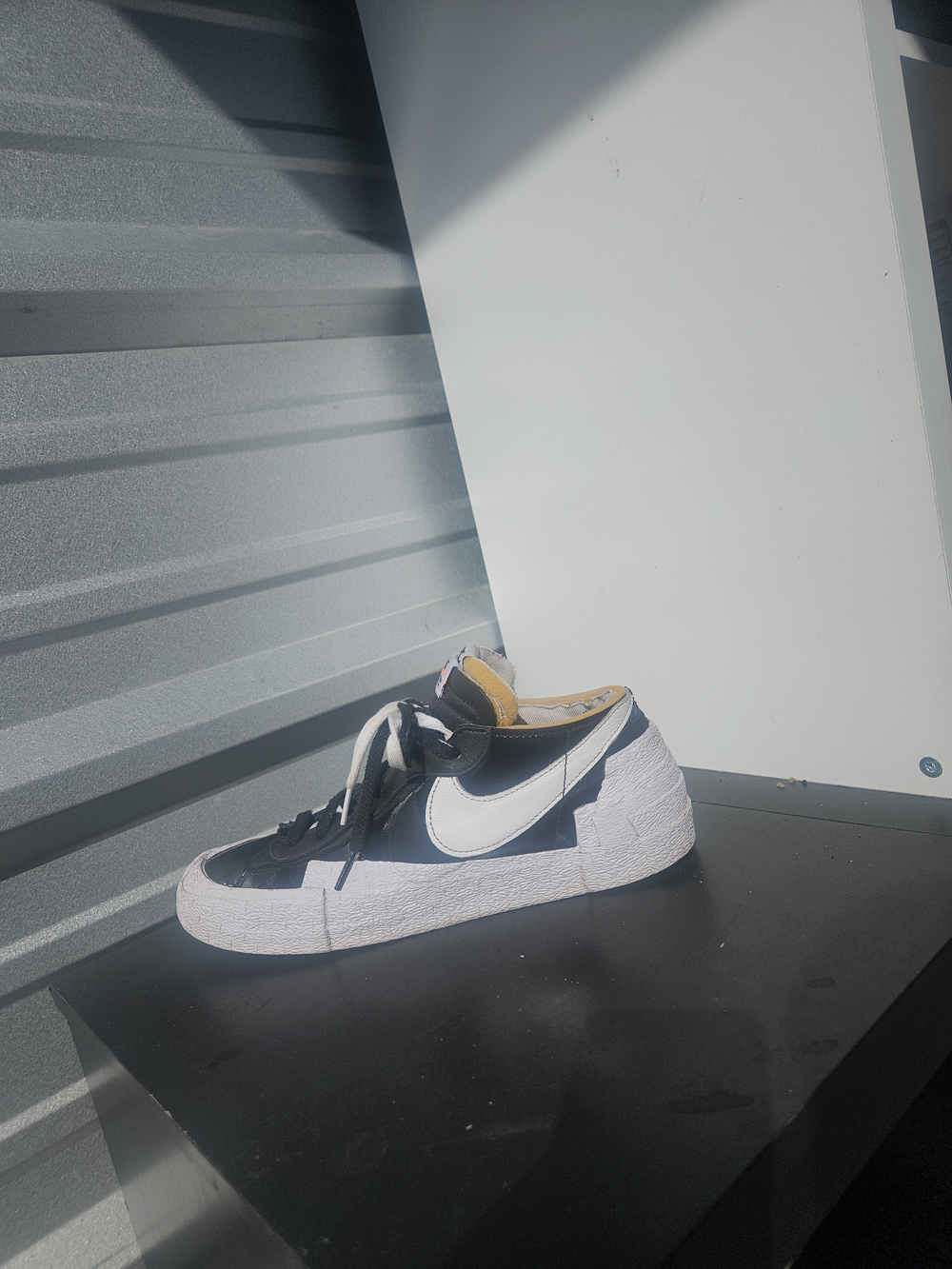 Nike x sacai Blazer Low Black Patent Leather Sneakers Men’s 10 DM6443-001
